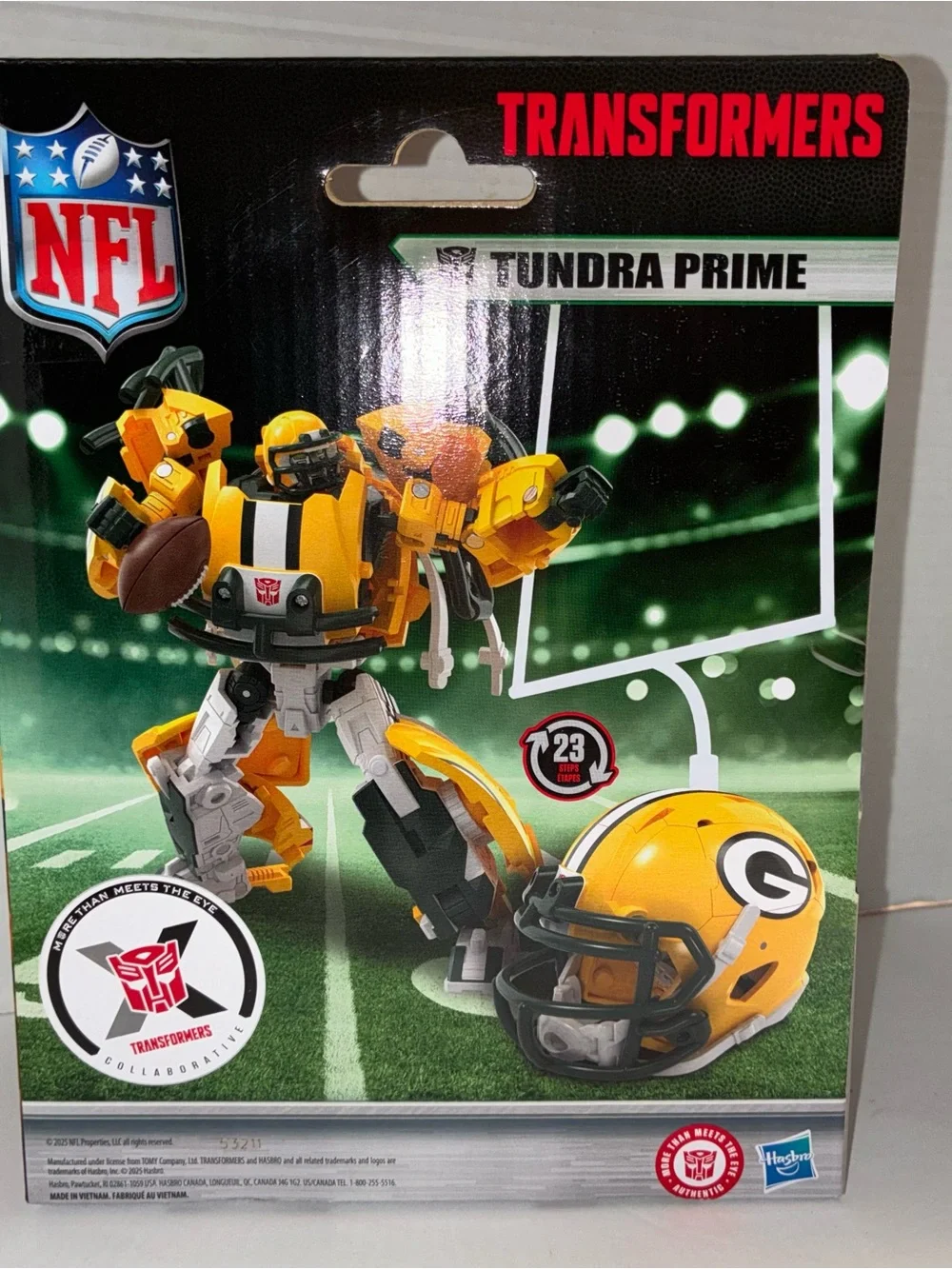 Transformers NFL Green Bay Packers Tundra Prime 5.5” OS, Multi-Colored